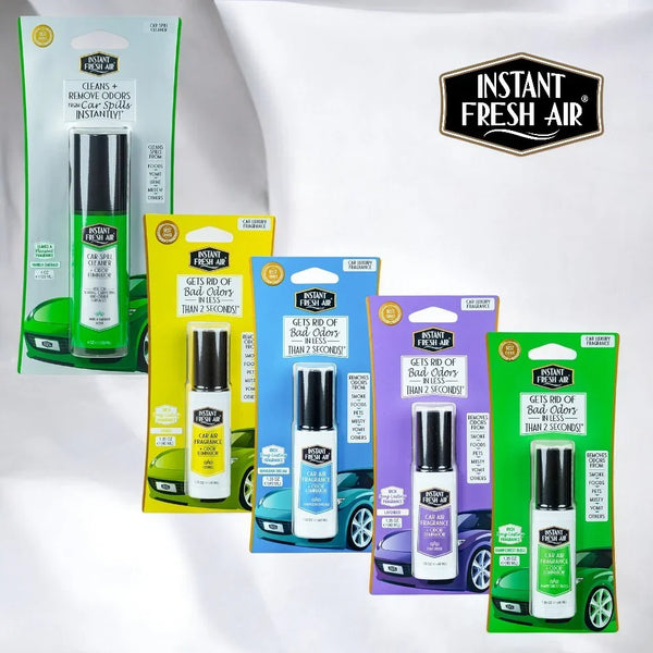 PREMIUM CAR FRESHNESS SET (4 Car Air, 1 Car Spill) - AromaQuest - Instant Fresh Air
