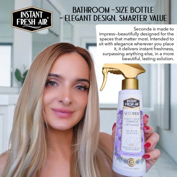 Seconda, Lavender Luxe, 10.1 Oz (300 Ml). - AromaQuest - Instant Fresh Air