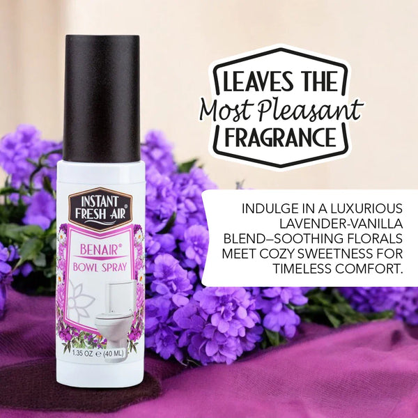 Benair, Lavender-Vanilla, 1.35 Oz (40 Ml). - AromaQuest - Instant Fresh Air