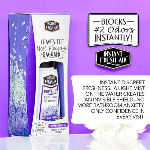 Priventi, Lavender Parfum, 2.4 Oz (70 Ml). Pack of 2. - AromaQuest - Instant Fresh Air