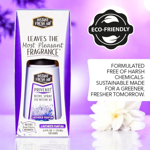 Priventi, Lavender Parfum, 2.4 Oz (70 Ml). Pack of 2. - AromaQuest - Instant Fresh Air