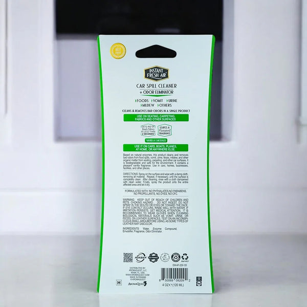 Car Spill Cleaner, 4 Oz (120 Ml). - AromaQuest - Instant Fresh Air