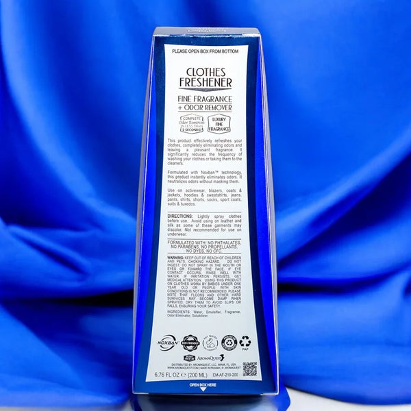 Clothes Freshener, Men, 6.76 Oz (200 Ml). - AromaQuest - Instant Fresh Air