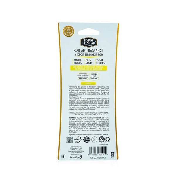 Car Air Fragrance, 1.35 Oz (40 Ml). 2 Pieces - Plastic Wrapped. - AromaQuest - Instant Fresh Air