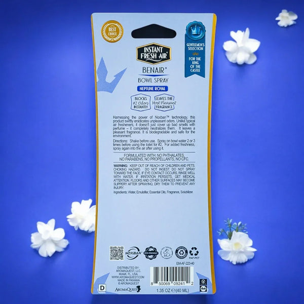 Benair, Neptune Royal, 1.35 Oz (40 Ml). - AromaQuest - Instant Fresh Air