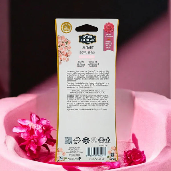 Benair, Powdery Rose, 1.35 Oz (40 Ml). - AromaQuest - Instant Fresh Air