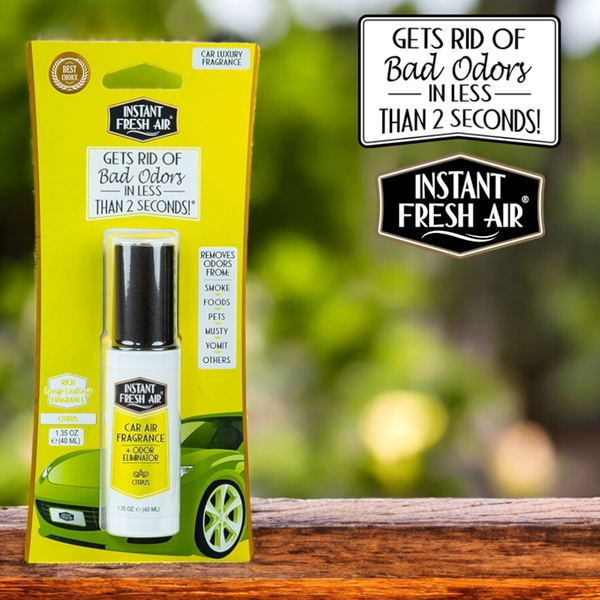 CAR FRESHNESS SET: 4 Car Air Citrus, 1.35 Oz (40 Ml) + 1 Car Spill, 4 Oz (120 Ml).