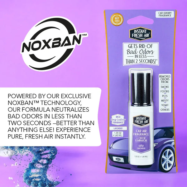 Car Air Fragrance, Lavender, 1.35 Oz (40 Ml). - AromaQuest - Instant Fresh Air