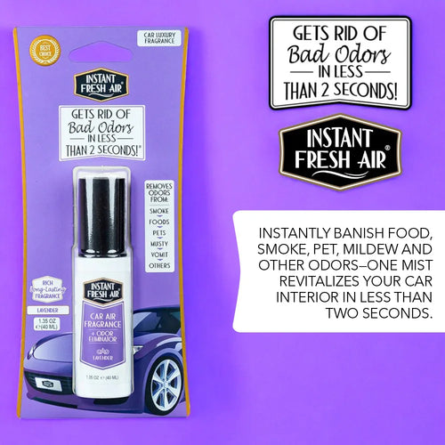 Car Air Fragrance, Lavender, 1.35 Oz (40 Ml). - AromaQuest - Instant Fresh Air