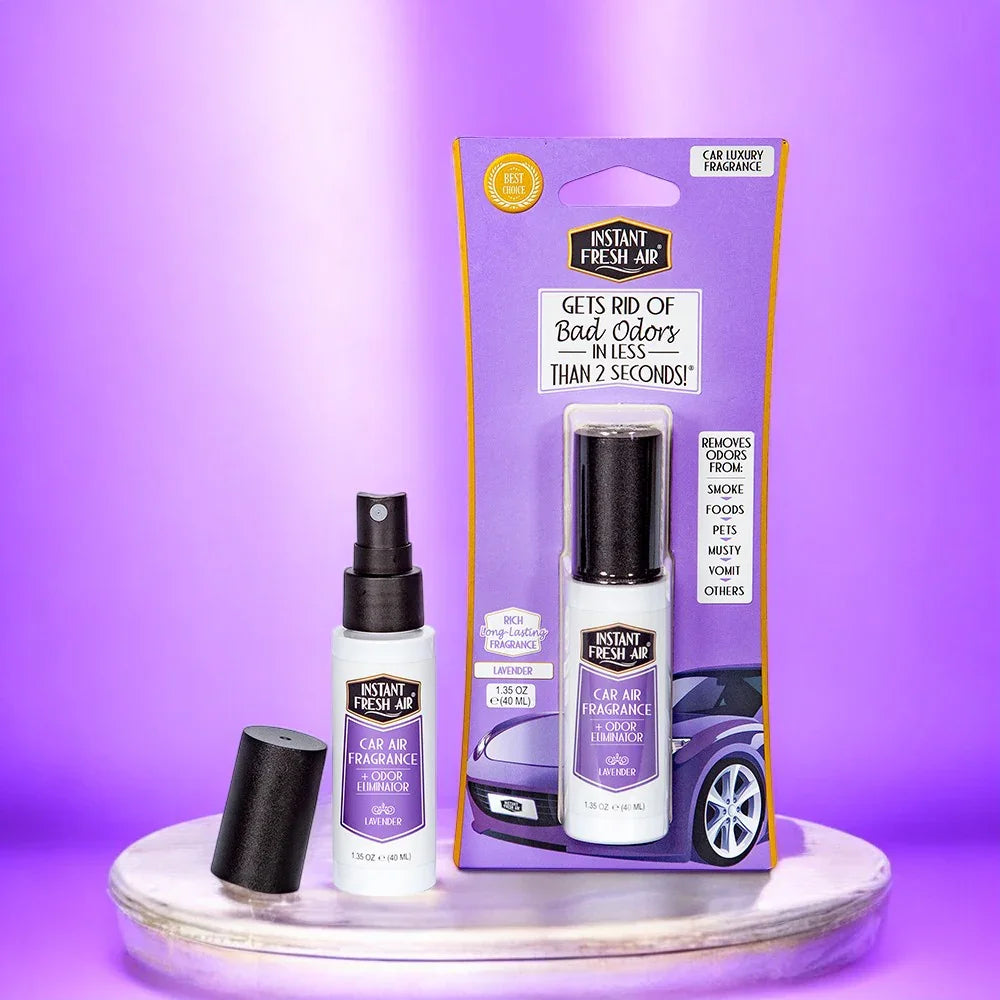 Car Air Fragrance, Lavender, 1.35 Oz (40 Ml). - AromaQuest - Instant Fresh Air