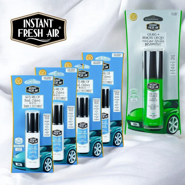 CAR FRESHNESS SET: 4 Car Air Hawaiian Dream, 1.35 Oz (40 Ml) + 1 Car Spill, 4 Oz (120 Ml).