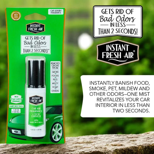 Car Air Fragrance, Rainforest Bliss, 1.35 Oz (40 Ml). - AromaQuest - Instant Fresh Air
