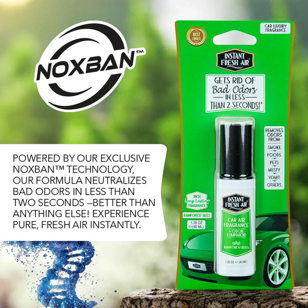Car Air Fragrance, Rainforest Bliss, 1.35 Oz (40 Ml). - AromaQuest - Instant Fresh Air