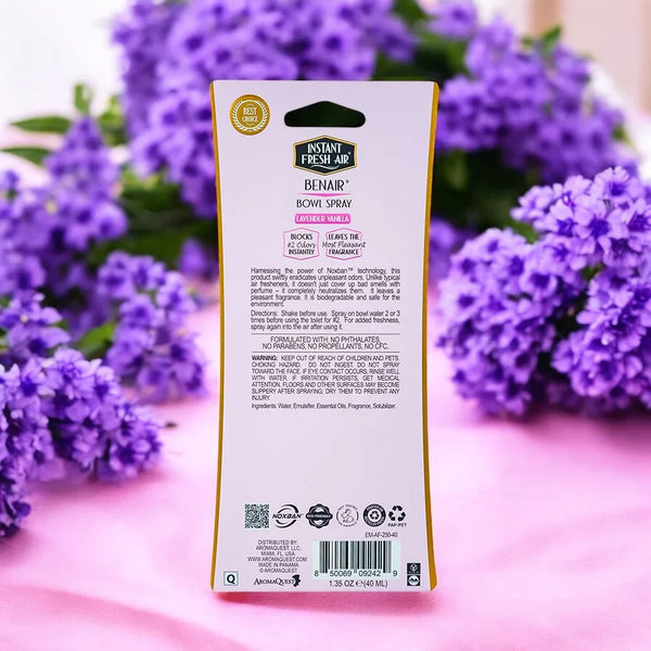 Benair, Lavender-Vanilla, 1.35 Oz (40 Ml). - AromaQuest - Instant Fresh Air