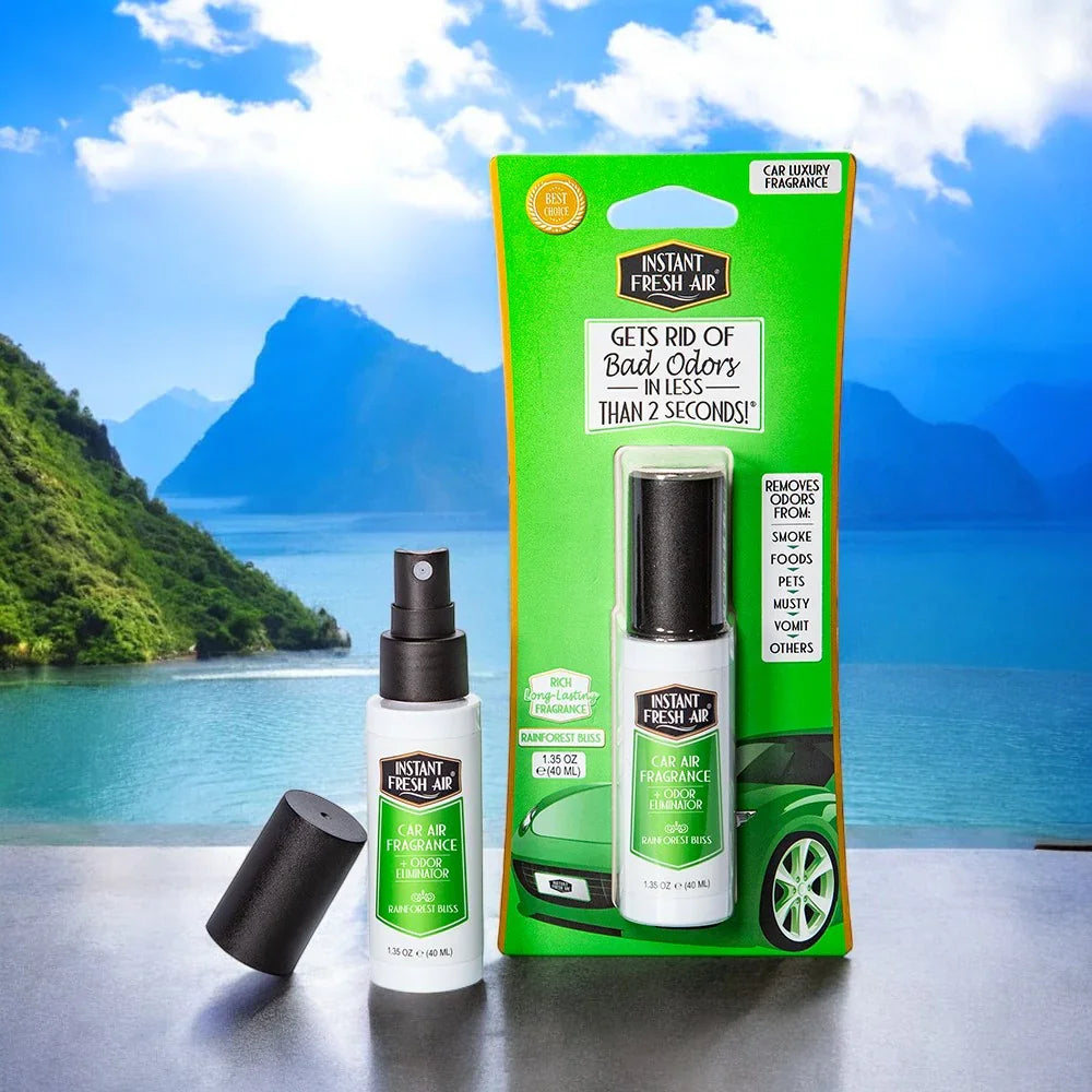 Car Air Fragrance, Rainforest Bliss, 1.35 Oz (40 Ml). - AromaQuest - Instant Fresh Air