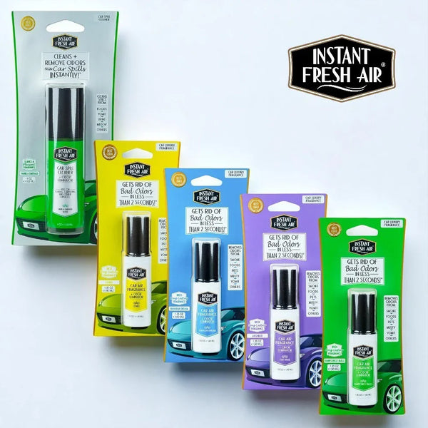 PREMIUM CAR FRESHNESS SET (4 Car Air, 1 Car Spill) - AromaQuest - Instant Fresh Air