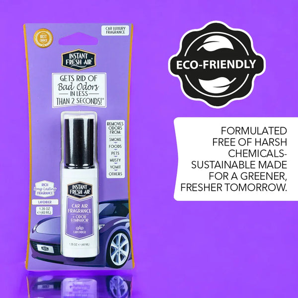 Car Air Fragrance, Lavender, 1.35 Oz (40 Ml). - AromaQuest - Instant Fresh Air