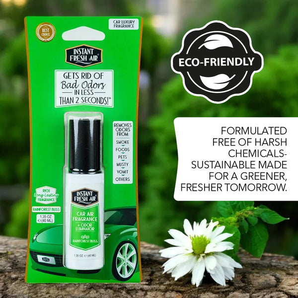Car Air Fragrance, Rainforest Bliss, 1.35 Oz (40 Ml). - AromaQuest - Instant Fresh Air
