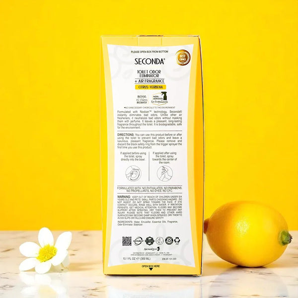 Seconda, Citrus Verbena, 10.1 Oz (300 Ml). - AromaQuest - Instant Fresh Air