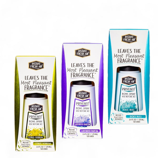 Priventi Bundle: Dolce Bliss + Lavender Parfum + Citrus-Verbena, 2.4 Oz (70 Ml). Pack of 3