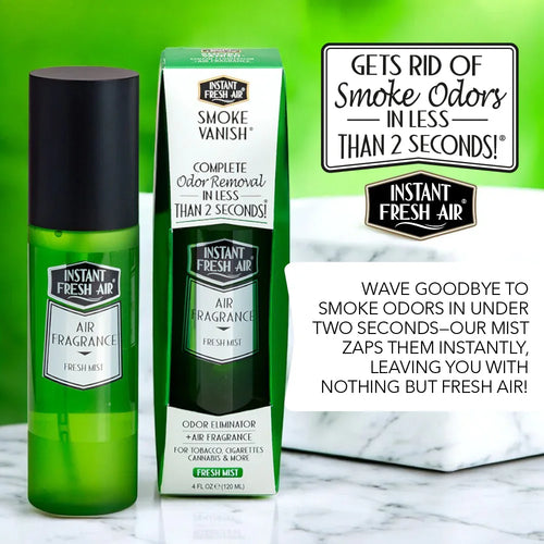 Smoke Vanish, Fresh Mist, 4 Oz (120 Ml). - AromaQuest - Instant Fresh Air