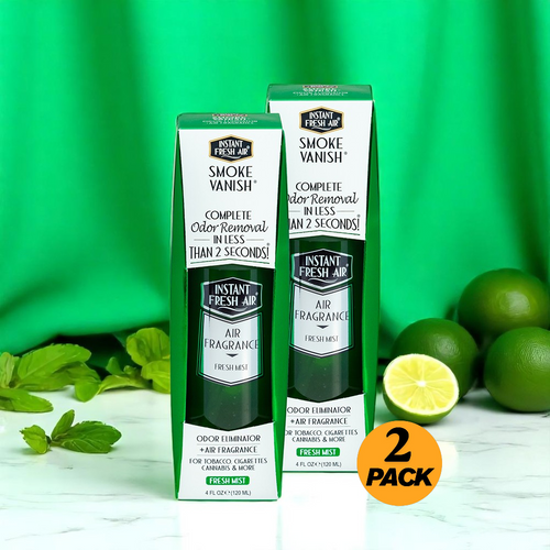 Smoke Vanish, Fresh Mist, 4 Oz (120 Ml). Pack of 2.